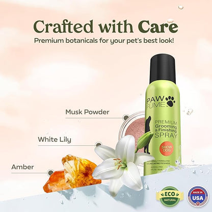 PAWFUME Dog Perfume Spray Long Lasting Scent for Grooming, Show Dog, 1-Pack – Keep Your Pup Fresh All Day – Hypoallergenic, Alcohol-Free, Detangling Formula – Moisturizing Pet Cologne Spray for Dogs