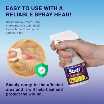 Pet Wound & Skin Care | First-Aid Treatment for Dogs, Cats, Horses | Natural Plant Based Ingredients | Speeds Healing of Cuts, Burns, Hot Spots, Skin Allergies | Soothing Anti-Itch Formula