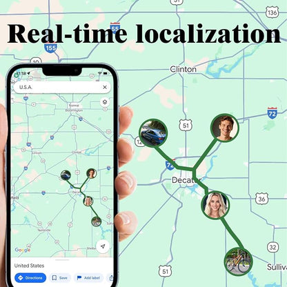 GPS Tracker for Vehicles, 1-Minute Updates, No SIM Card or Monthly Fees | iOS & Android App, 1-Year Replaceable Battery, Magnetic IPX7 Waterproof Design for Cars, Motorcycles & More