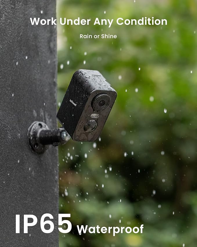 ieGeek Security Cameras Wireless Outdoor - 5MP Smart Wifi Camera System for Home Surveillance with Motion Light, Battery Powered Cam with Color Night Vision, 2-Way Audio, Siren Alarm, Works with Alexa