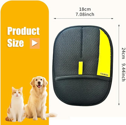 Electrostatic Pet Hair Removal Gloves: Quick Wiping - Reusable & Washable for Sofa Clothing Pet Beds Effortless Cats & Dogs Hair Remover for Busy Pet Owners (2pcs-Black)