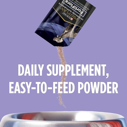 Purina Pro Plan Veterinary Supplements FortiFlora Daily Probiotics for Dogs, Helps Digestive Gut Health and Diarrhea - 30 ct. Box