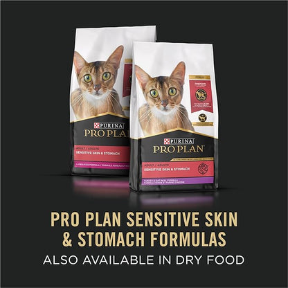 Purina Pro Plan Sensitive Skin and Stomach Cat Food Wet Pate, Sensitive Skin and Stomach Arctic Char Entree - (Pack of 24) 3 oz. Pull-Top Cans