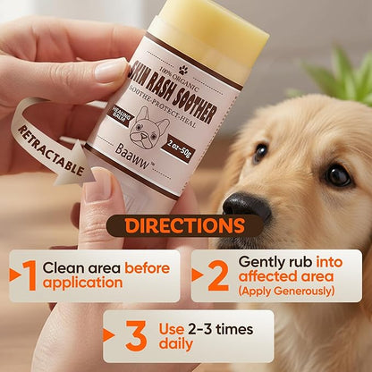 Dog Irritated Skin Relief - Hot Spot Soother Skin Treatment Moisturizer, Anti-Itch & Allergy Dog Lotion, Coconut Oil for Itchy Skin- Soothing Relief for Dry Itchy Coat, Balm 2oz - 2 Pack