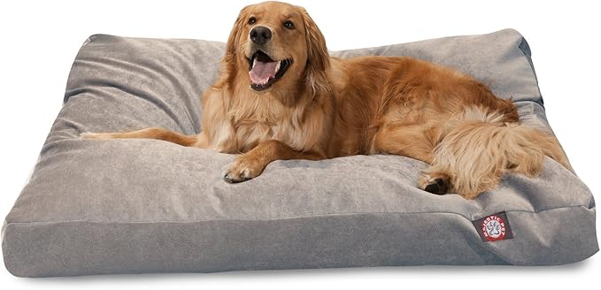 Majestic Pet Villa Rectangle Dog Bed Washable – Non Slip Comfy Pet Bed – Crate Bed with Removable Washable Cover – Kennel Bed for Sleeping, Polyester Fiber, Large, Marine