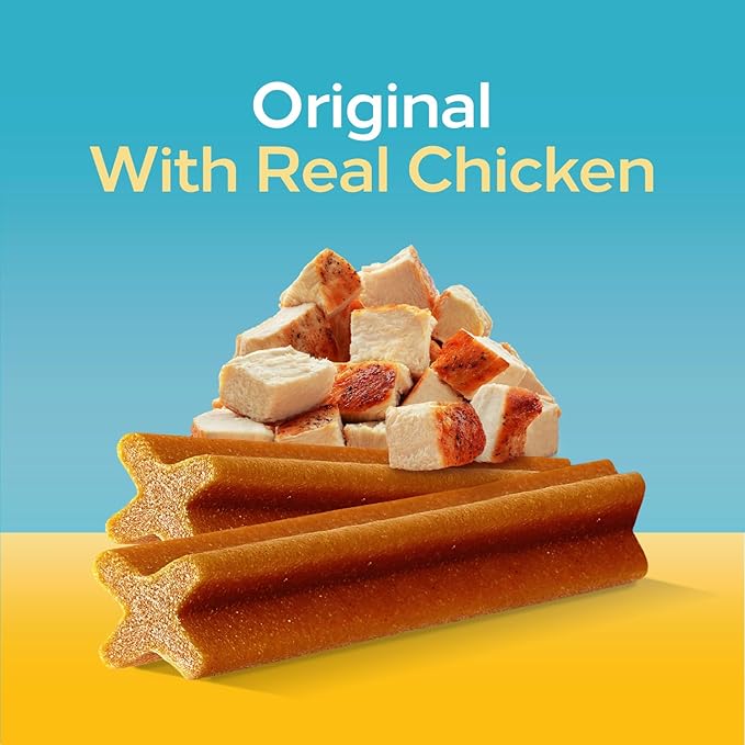Pedigree Dentastix Small & Medium Breed Dog Treats, Original with Real Chicken, Dog Dental Treats, 21.1 oz. Bag (45 Treats Total)
