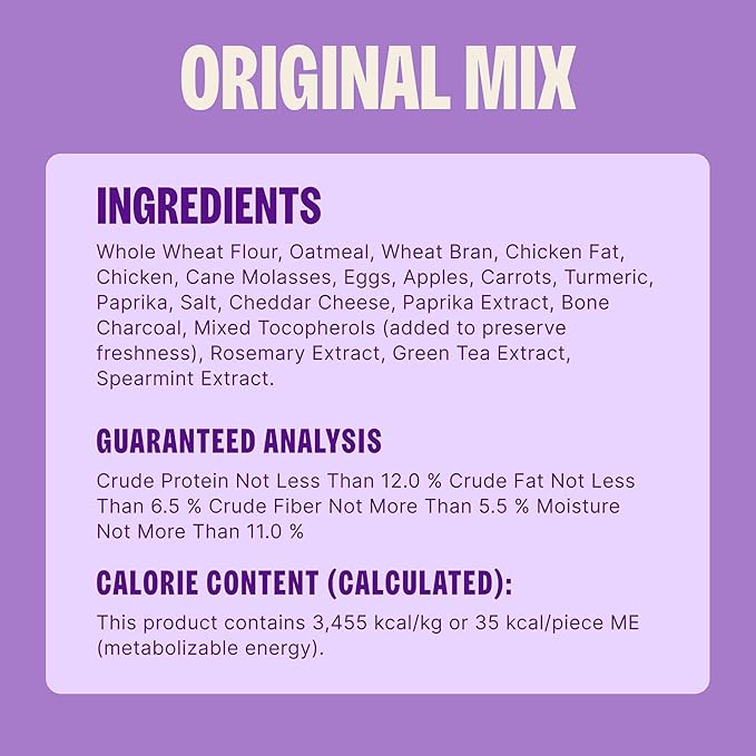 Wellness Old Mother Hubbard Classic Original Mix Dog Biscuits, Natural Training Treats, 4 Flavors, Small Size, 20 lb Box