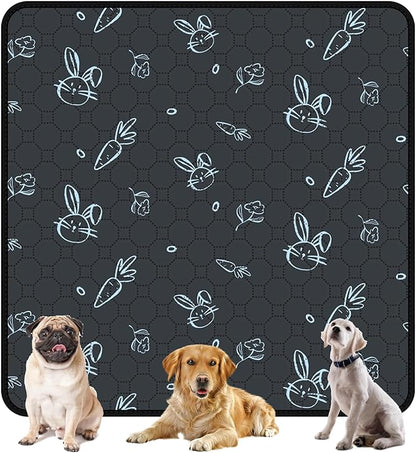 Guinea Pig Cage Liner Washable, 72in x 72in Ultra-Absorbent Guinea Pig Bedding for Cage Non-Slip Leak-Proof Pee Pads for Dogs Rabbit Bunny Cat Litter Mat, Navy