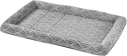 MidWest Homes for Pets QuiteTime Deluxe Wave Bolster Bed for Extra Large Dogs; Easily Machine Wash and Dry; Gray; 48"; 40248-WVGY