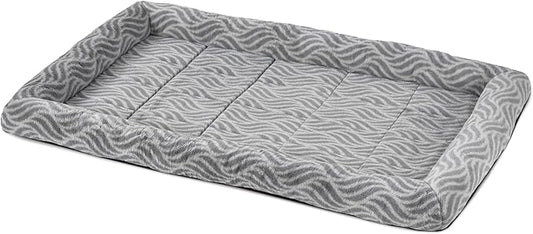 MidWest Homes for Pets QuiteTime Deluxe Wave Bolster Bed for Extra Large Dogs; Easily Machine Wash and Dry; Gray; 48"; 40248-WVGY