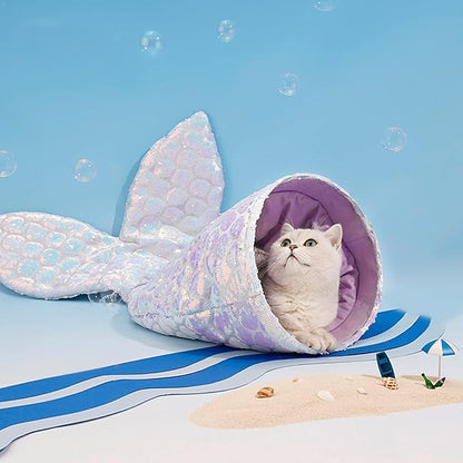 Cat Litter Mermaid pet Sleeping Bag Winter Warm Three-Dimensional Non-Collapse Stuffing pet pad Four Seasons Universal Cute cat Bed