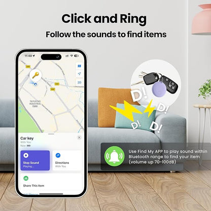 Mini Smart Tags Tracker Work with Apple Find My (iOS Only), IP67 Waterproof, Keys Finder and Item Locator for Keys, Bags,Luggage and More (Not for Android) (Macaroon, 5 Pack)