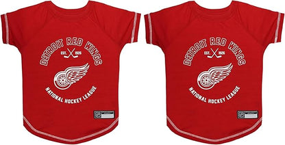 Pets First NHL Detroit Red Wings Tee Shirt for Dogs & Cats, Medium. - are You A Hockey Fan? Let Your Pet Be an NHL Fan Too! (Pack of 2)