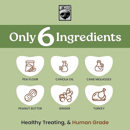 Wet Noses Organic Crunchy Dog Treats – All-Natural, Human-Grade, Non-GMO, Healthy Training & Delicious Snacks for Dogs, for All Dog Sizes & Breeds – Grilled Turkey, 14oz (2 Pack)