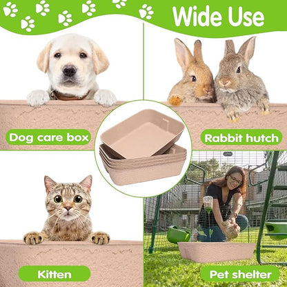 5 Pack Disposable Cat Litter Box, Travel Litter Box,Eco Friendly 100% Recycled Paper