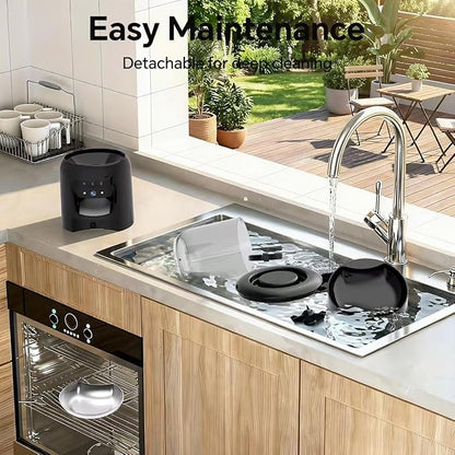 Automatic Cat Feeder with 2K HD Camera: 5G WiFi Automatic Dog Feeder with Night Vision, Auto Cat Food Dispenser with 6L Large Food Storage for Multiple Pet, Detachable for Easy Clean -24 Cup