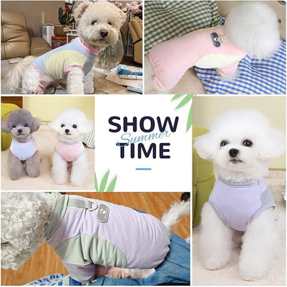 3 Pack Dog Cooling Vest with D-Ring Dog Tshirt Sun Protection Small Puppy Clothes for Girls Boys Stretchy Shirts for Dogs Lightweight Breathable Shirt French Bulldog Frenchie Dachshund Clothes