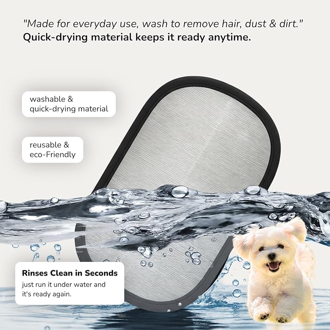 Pet Hair Remover — Upgraded 2 Sided Fur Remover Tool with Easy Grip, Reusable Electrostatic Pet Hair Remover Glove, Effortless Cleaning for Couch, Carpet, Car Seat & Furniture