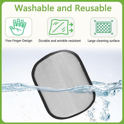 Electrostatic Pet Hair Remover Gloves – 2 Pack Reusable Lint Roller Alternative for Furniture, Carpet & Car Seats – Washable Dog & Cat Hair Brushes with Deep Cleaning Grip – No Sticky Refills Needed
