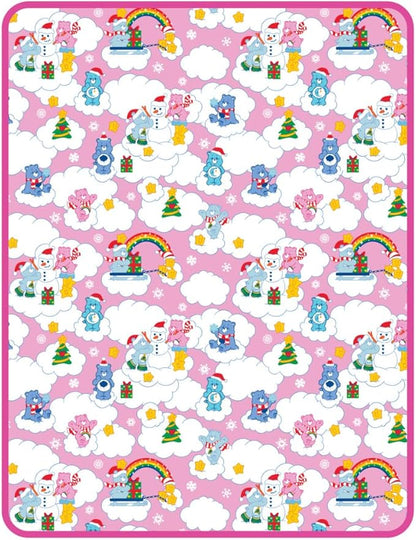 Care Bears Nostalgic Holiday Christmas Bedding Super Soft Cozy Plush Throw, 46 in x 60 in, (Officially Licensed Product) By Franco Collectibles