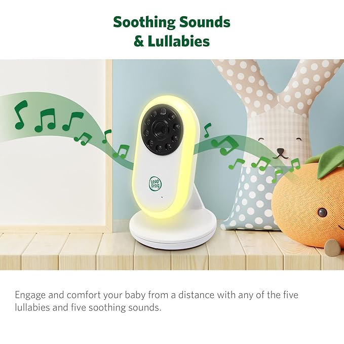 LeapFrog LF2423 Baby Monitor – 2.8” IPS LCD Screen, 1000ft Range, Night Vision, 2‑Way Audio, Lullabies, Temperature Sensor, Secure No‑WiFi Transmission