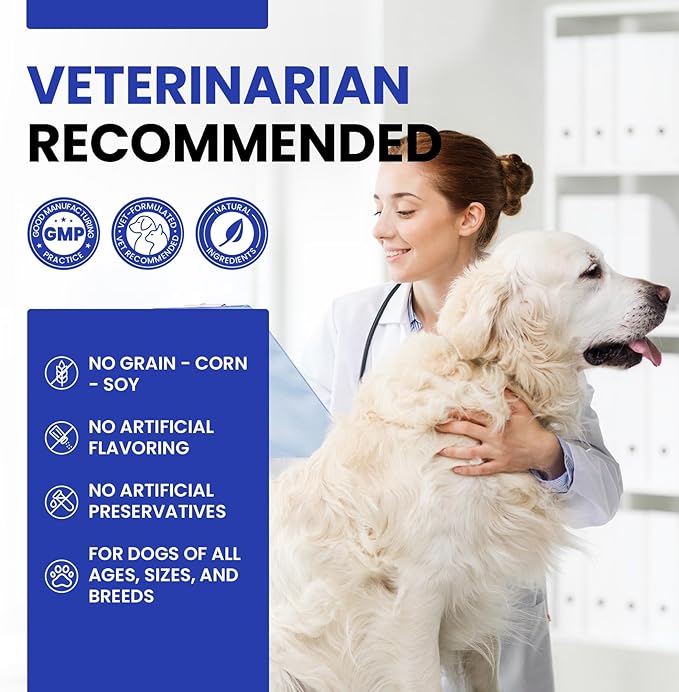 Dog Allergy Immune Chews – Itch Relief for Hot Spots, Dry Skin, Seasonal Allergies – with Fish Oil, Colostrum & Probiotic – 180ct Supplement
