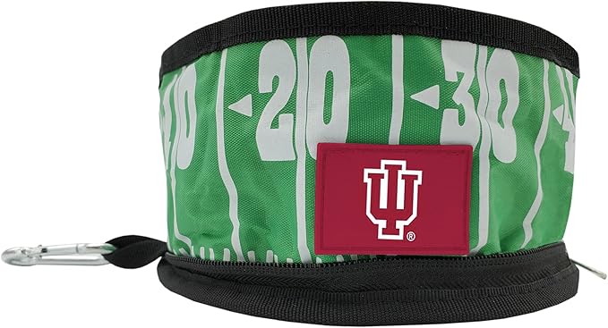 Pets First NCAA Indiana Hoosiers Collapsible Dog Travel Bowl Set, 2 Pack Food & Water Bowls for Dogs, Best Portable & Lightweight Leak-Proof Dog Bowls for Travel