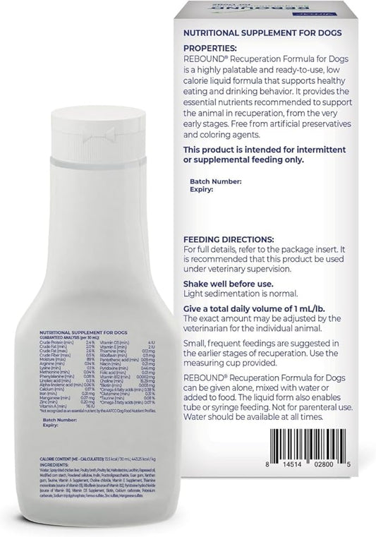 Virbac REBOUND® Recuperation Formula for Dogs - Promotes the restoration of healthy digestion, hydration, and nutrition