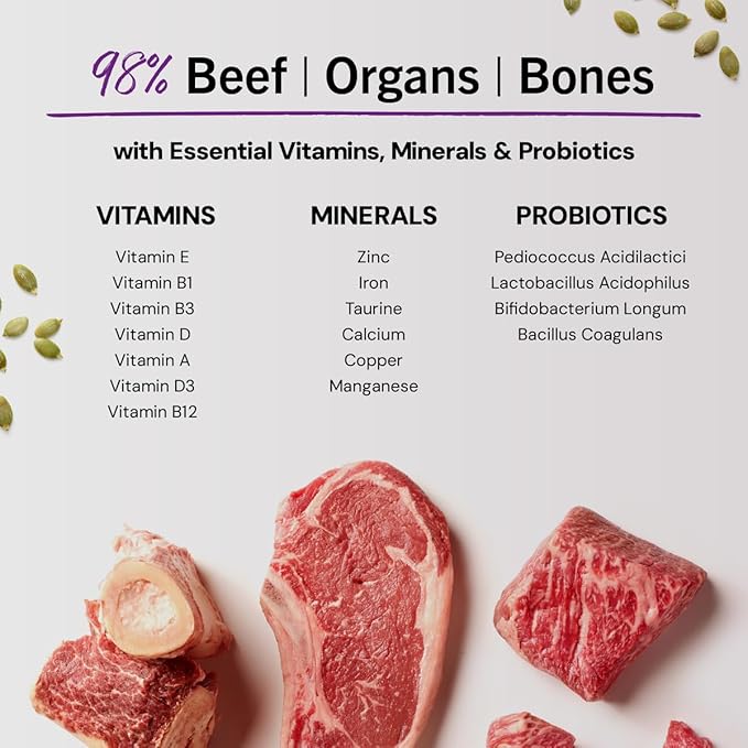 Stella & Chewy's Freeze-Dried Raw Cat Dinner Morsels - Premium Beef Recipe with 98% Grass-Fed Meat & Organs - Natural Grain-Free Cat & Kitten Food - Made in USA - 18 oz (Pack of 2)