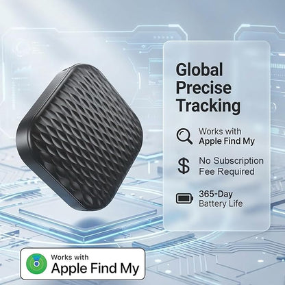 Mini GPS Tracker for Vehicles No Subscription, iOS Only, 2 Pack | Hidden Tracking Device, Car Tracker Work with Apple Find My, Vehicle Tracker with Audio for Kids, Dogs, Key, Luggage
