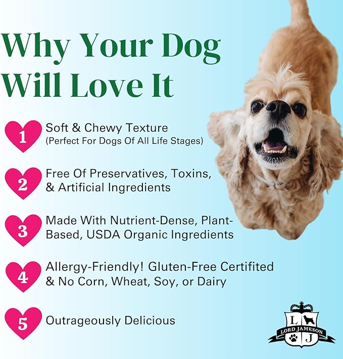 Lord Jameson: Banana Pops 6 oz - Dog Patisserie Treats, Organic Soft & Chewy No-Bake Bites, Vitamin Rich, Nutrient Dense, Gluten & Preservative Free