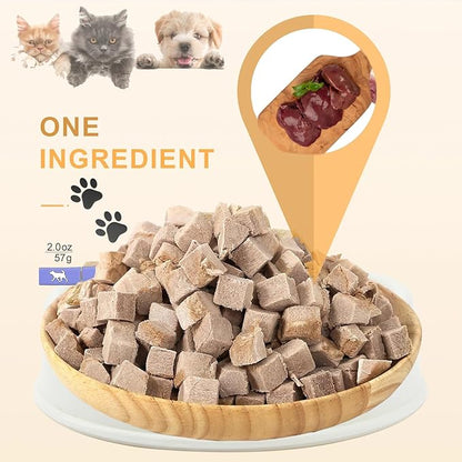 Freeze Dried PickyPet Duck Liver Bites for Dogs & Cats | Grain-Free, Raw Protein-Packed Advanced Training Treats, Great Food Topper, Ideal for Picky Eaters & Pets with Allergies (2.0 oz, Duck Liver)