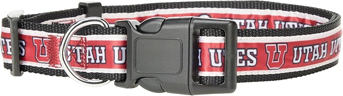 Pets First Collegiate PET Collar New Version Utah Utes Dog Collar, Size Large. Best Sports Team Color for Dogs & Cats. A Shiny & Colorful Dog & Cat Collar Licensed by The NCAA