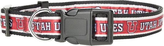 Pets First Collegiate PET Collar New Version Utah Utes Dog Collar, Size Large. Best Sports Team Color for Dogs & Cats. A Shiny & Colorful Dog & Cat Collar Licensed by The NCAA