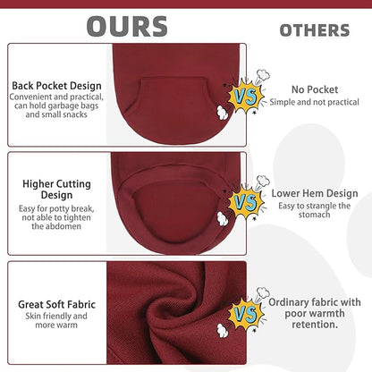 KOOLTAIL Dog Hoodie for Large Medium Small Dogs,Soft&Warm Pet Sweater with Leash Hole and Pocket Boy Girl,Puppy Fall Winter Jacket Clothes,French Pitbull Cold Weather Coat Sweatshirt,Deep Red S