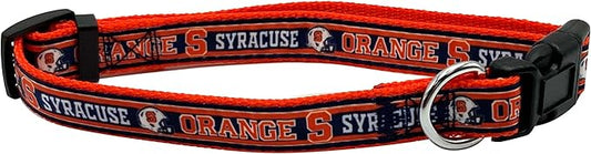 Pets First Collegiate PET Collar NEW VERSION Syracuse Orange Dog Collar, Size Medium. Best Sports Team Color for Dogs & Cats. A Shiny & Colorful Dog & Cat Collar Licensed by The NCAA