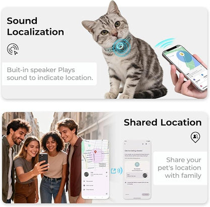 Cat GPS Collar, iOS & Android, Bluetooth, Green, Green-1P | Activity monitor, no monthly fee, works with Apple Find My & Google Find Hub, adjustable, fits cats and small dogs