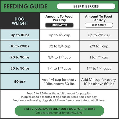 The Pets Table Beef & Berries Grain-Free Air Dried Dog Food, 3lbs / 48 oz Bag
