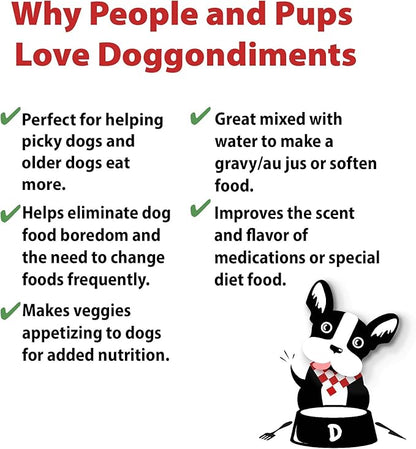 Nacho Cheesy Chip Dog Food Topper, Fun People Food Flavors, Powder, Small & Large Breeds, Made in USA