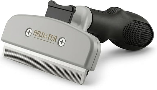 Field & Fur Dog Deshedding Tool, Undercoat Brush for Dogs & Cats, Removes Loose Fur, One-Click Release, Heavy Shedding Grooming Tool for Goldendoodles, Long Hair & Double Coats