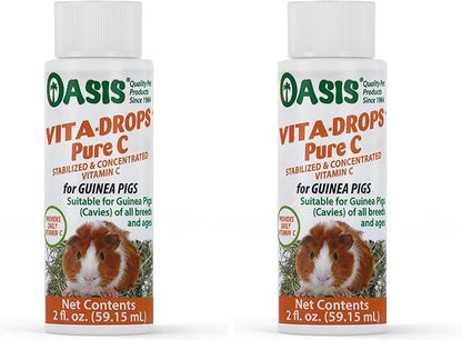 Oasis #80254 Vita Drops-Pure C for Guinea Pig,2-Ounce,Packaging May Vary,(Pack of 2)