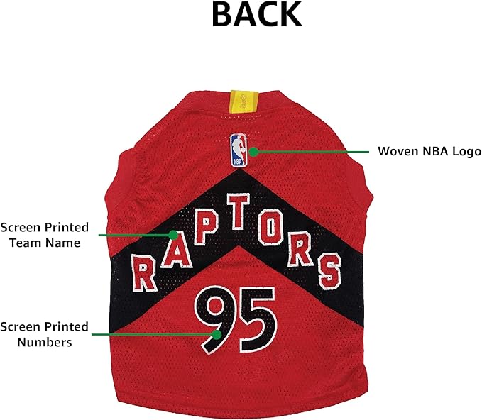 Pets First NBA Toronto Raptors Dog Jersey, Extra Smal - Tank Top Basketball Pet Jersey