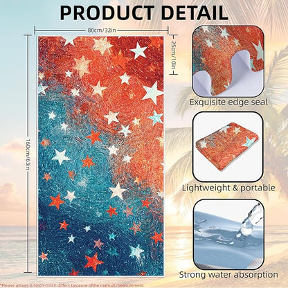2 Pack Car Towel Seat Covers with Storage Bag, Multifunctional Towel for Gym Outdoor Sport, Picnic, Beach, Pet Dog Travel,Non-Slip Washable Car Seat Protector (Starry)