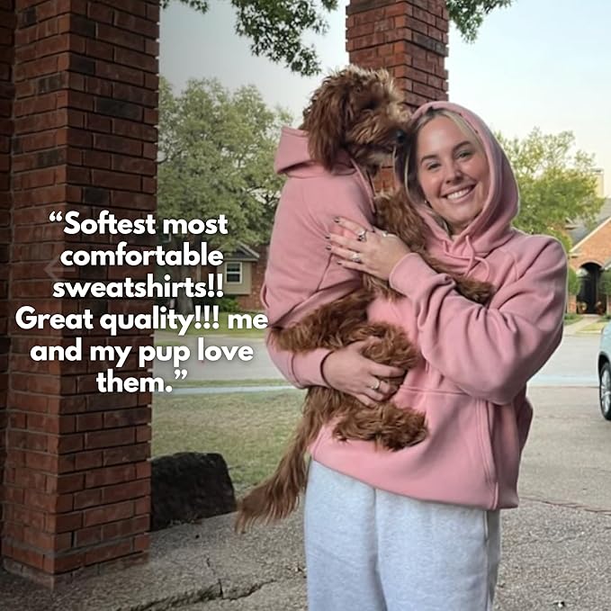Spark Paws Human Hoodie - Premium Quality, Buttery Soft, Superior Comfort and Fit, Calming Fleece Interior, Suitable for All Styles - Dusty Pink - 2XL