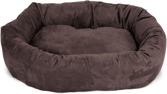 Majestic Pet Villa 32 Inch Shredded Memory Foam Dog Bed for Medium Sized Dog 32x23x7 Inch–Orthopedic Pet Bed - Washable Medium Puppy Mat with Head Support-Navy