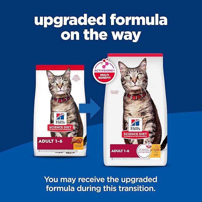 Hill's Science Diet Adult 1-6 Dry Cat Food, Chicken, 16 lb. Bag