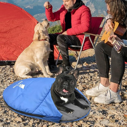 GEERTOP Dog Sleeping Bag Durable Packable Pet Sleeping Bed Comfortable Washable, Portable Pet Bed for Cats and Small Dogs - Dog Bed for Camping Hiking Cottage Beach