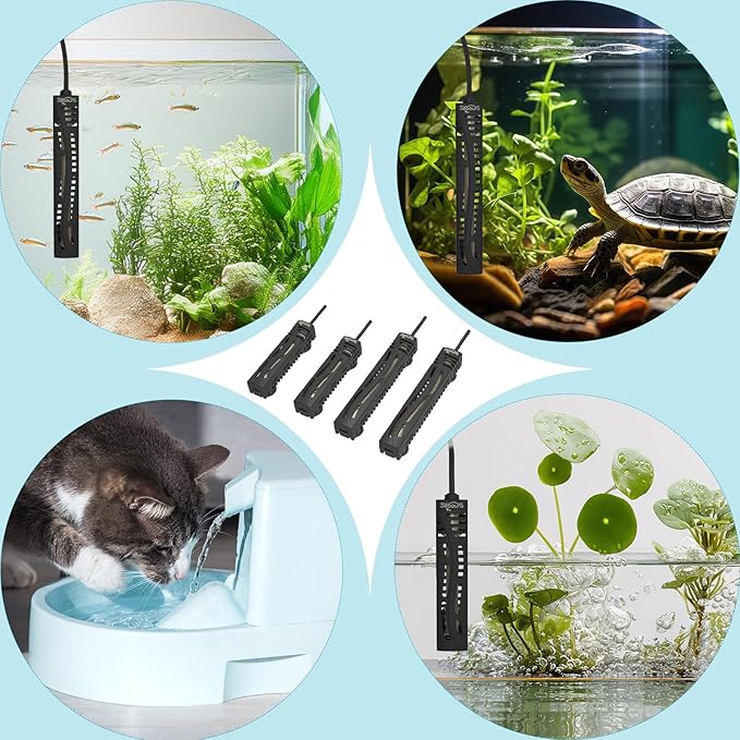 SEAOURA Submersible Fish Tank Heater, 75W Aquarium Heaters for 7-20 Gallon, Adjustable Turtle Tank Heater with Digital Temperature Display, Suitable for Freshwater and Saltwater Tank
