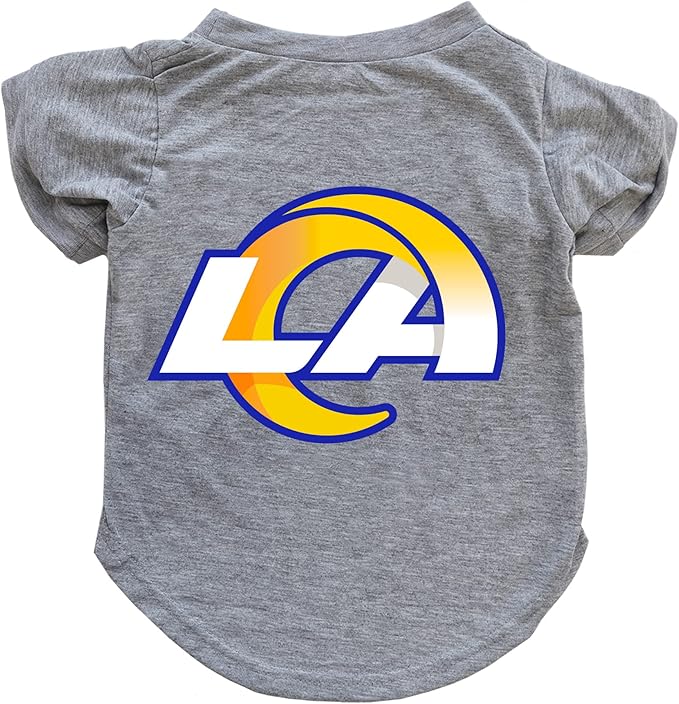 Littlearth NFL Los Angeles Rams Pet T-Shirt, Team Color, Small