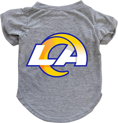 Littlearth NFL Los Angeles Rams Pet T-Shirt, Team Color, Small